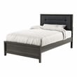 FOA Livorn 3-Piece Gray Wood Bedroom Set - Full + Nightstand + Trundle