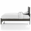 FOA Livorn 4-Piece Gray Wood Bedroom Set - Full + Nightstand + Dresser + Mirror