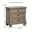 FOA Frigga Transitional 3-Piece Gray Wood Bedroom Set - King + 2 Nightstands