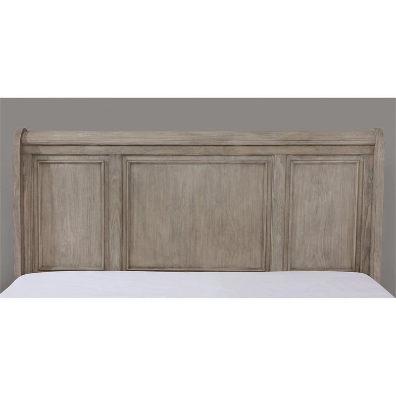 FOA Frigga Transitional 3-Piece Gray Wood Bedroom Set - King + 2 Nightstands
