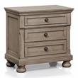 FOA Frigga Transitional 3-Piece Gray Wood Bedroom Set - Queen + 2 Nightstands