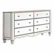 FOA Gavvi Glam 3-Piece Silver Wood Bedroom Set - Cal King + Nightstand + Dresser