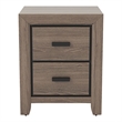 FOA Livorn 5pc Gray Wood Bedroom Set - Full + 2 Nightstands + Dresser + Mirror