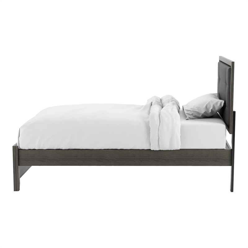 Furniture of America Livorn 3-Piece Gray Wood Bedroom Set - Twin + 2 Nightstands