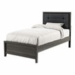 FOA Livorn 4-Piece Gray Wood Bedroom Set - Twin + Nightstand + Dresser + Mirror