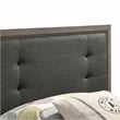 FOA Livorn 5pc Gray Wood Bedroom Set - Twin + 2 Nightstands + Dresser + Mirror