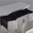 FOA Pappa Glam 3-Piece Silver Wood Bedroom Set - Cal King + Nightstand + Chest