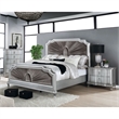 FOA Pappa Glam 3-Piece Silver Wood Bedroom Set - Cal King + Nightstand + Chest