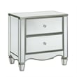 FOA Gavvi Glam 3-Piece Silver Wood Bedroom Set - Queen + Nightstand + Chest
