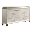 FOA Plumley 3-Piece White Wood Bedroom Set - Cal King + Nightstand + Dresser