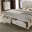 FOA Plumley 3-Piece White Wood Bedroom Set - Cal King + Nightstand + Chest