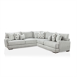 Furniture of America Alaska Transitional Fabric Sectional in Gray