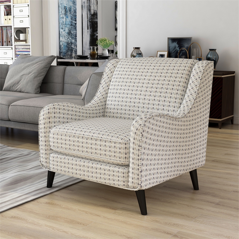 Furniture of America Alaska Transitional Fabric Sectional with Chair in Gray