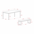 Furniture of America Caritina Wood 3-Piece Counter Height Dining Set in Brown