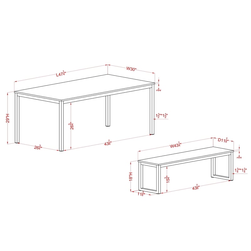 Furniture of America Caritina Wood 3-Piece Counter Height Dining Set in Walnut