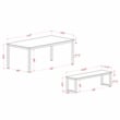 Furniture of America Caritina Wood 3-Piece Counter Height Dining Set in Walnut