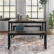 Furniture of America Caritina Wood 3-Piece Counter Height Dining Set in Walnut