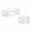 Furniture of America Clarissa Metal 3-Piece Coffee Table Set in Gray
