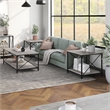 Furniture of America Clarissa Metal 3-Piece Coffee Table Set in Gray