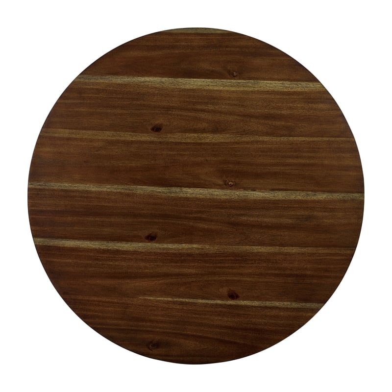 Furniture of America Comiga Wood 5-Piece Round Dining Table Set in Walnut