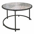 Furniture of America Jaydee Casual Metal 3-Piece Nesting Table Set in Gray