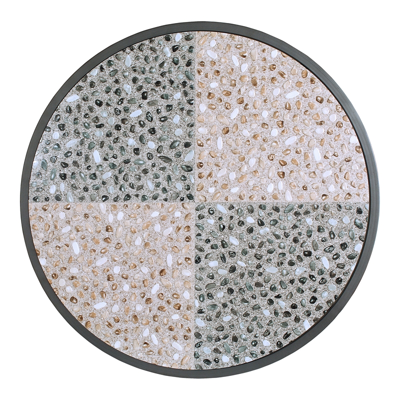 Furniture of America Jaydee Casual Metal 3-Piece Nesting Table Set in Gray