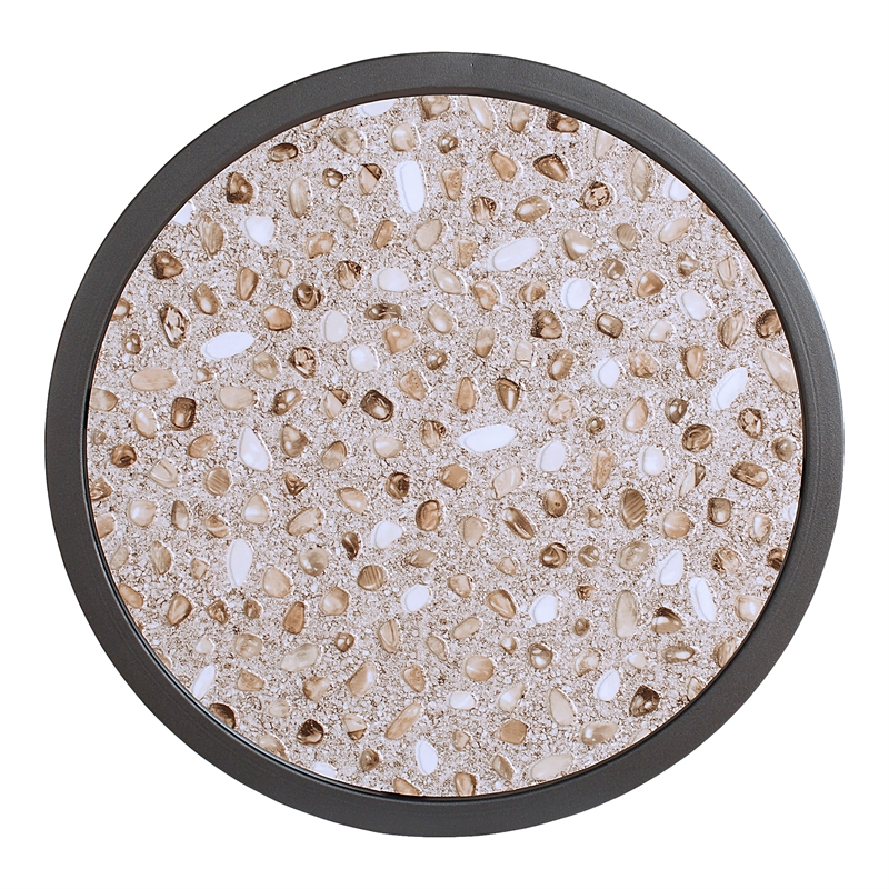 Furniture of America Jaydee Casual Metal 3-Piece Nesting Table Set in Gray