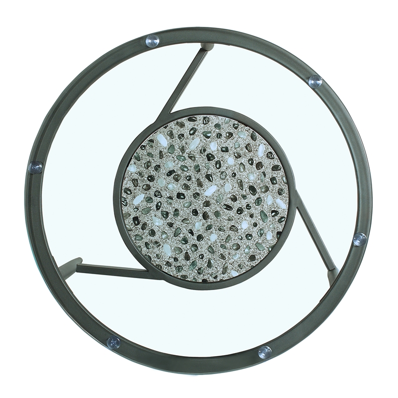 Furniture of America Fornya Casual Metal 3-Piece Nesting Table Set in Gray