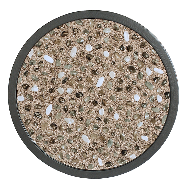 Furniture of America Fornya Casual Metal 3-Piece Nesting Table Set in Gray