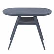 Furniture of America Morah Aluminum 3-Piece Dining Table Set in Gray