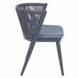 Furniture of America Morah Aluminum 3-Piece Dining Table Set in Gray