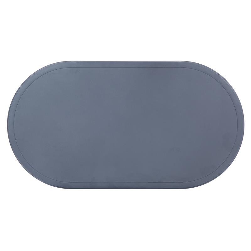 Furniture of America Morah Aluminum 3-Piece Dining Table Set in Gray