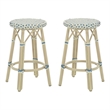 Furniture of America Binde Aluminum 26-inch Patio Barstool in Blue (Set of 2)