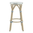 Furniture of America Binde Aluminum 26-inch Patio Barstool in Blue (Set of 2)