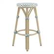 Furniture of America Binde Aluminum 26-inch Patio Barstool in Blue (Set of 2)