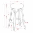 Furniture of America Binde Aluminum 26-inch Patio Barstool in Brown (Set of 2)