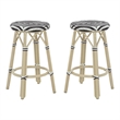 Furniture of America Binde Aluminum 26-inch Patio Barstool in Brown (Set of 2)