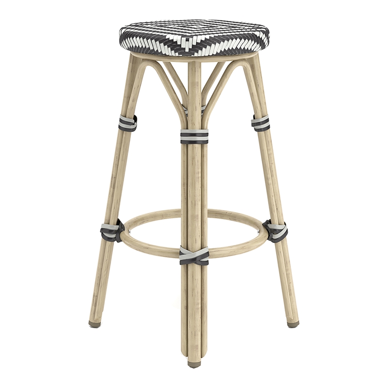 Furniture of America Binde Aluminum 26-inch Patio Barstool in Brown (Set of 2)
