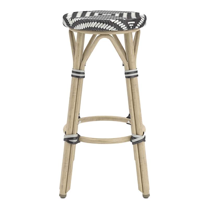 Furniture of America Binde Aluminum 26-inch Patio Barstool in Brown (Set of 2)