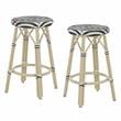Furniture of America Binde Aluminum 26-inch Patio Barstool in Brown (Set of 2)