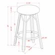 Furniture of America Binde Aluminum 26-inch Patio Barstool in Gray (Set of 2)