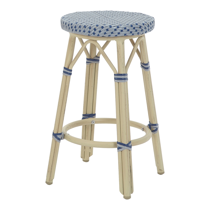 Furniture of America Binde Aluminum 26-inch Patio Barstool in Gray (Set of 2)