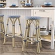Furniture of America Binde Aluminum 26-inch Patio Barstool in Gray (Set of 2)