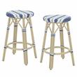 Furniture of America Binde Aluminum 26-inch Patio Barstool in Navy (Set of 2)
