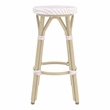 Furniture of America Binde Aluminum 26-inch Patio Barstool in White (Set of 2)