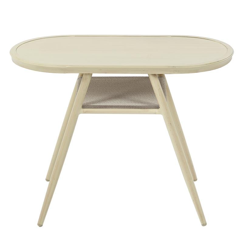 Furniture of America Morah Aluminum 3-Piece Dining Table Set in Natural Tone