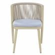 Furniture of America Morah Aluminum 3-Piece Dining Table Set in Natural Tone