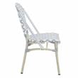 Furniture of America Misea Transitional Aluminum Patio Chair in Gray (Set of 2)