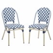 Furniture of America Misea Transitional Aluminum Patio Chair in Navy (Set of 2)