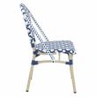 Furniture of America Misea Transitional Aluminum Patio Chair in Navy (Set of 2)